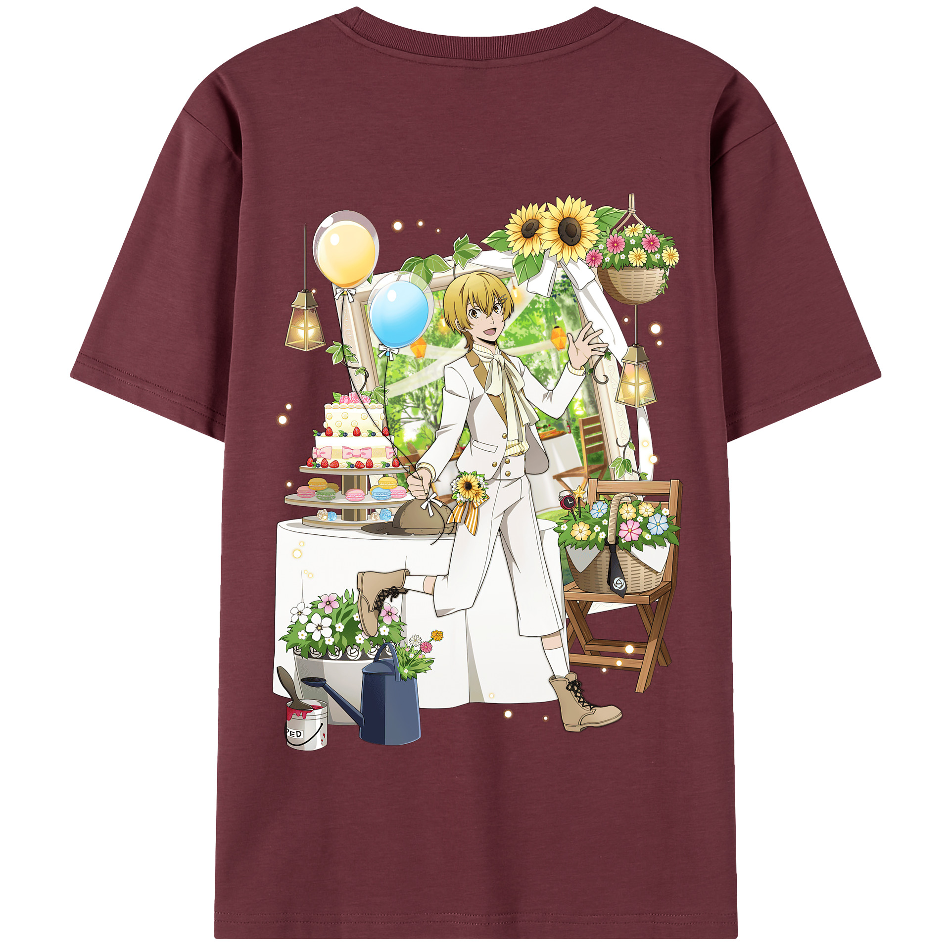（画像用） 文豪ストレイドッグス Bungo Stray Dogs 綿100％半袖Tシャツ（背面プリント）